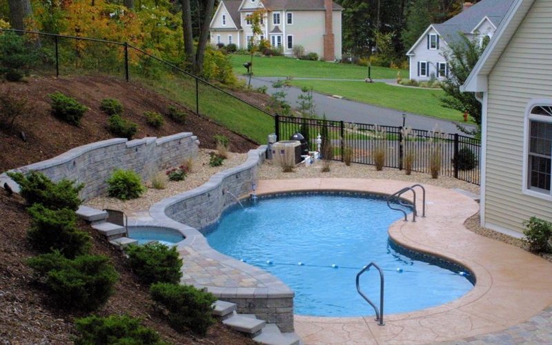Custom inground pool installed by Majestic Pools