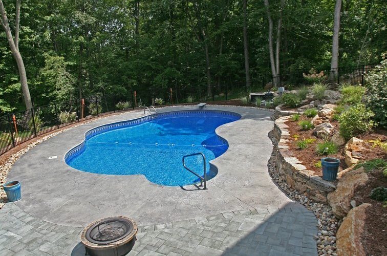 Custom inground pool installed by Majestic Pools