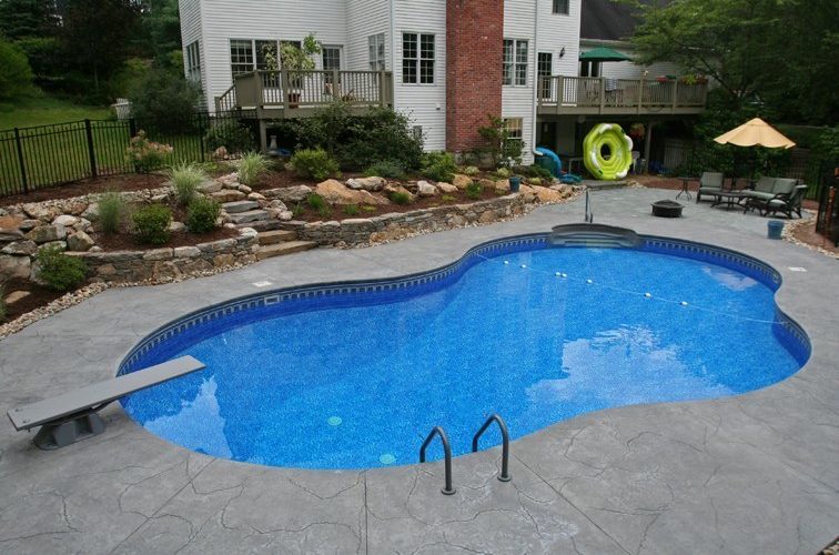 Custom inground pool installed by Majestic Pools
