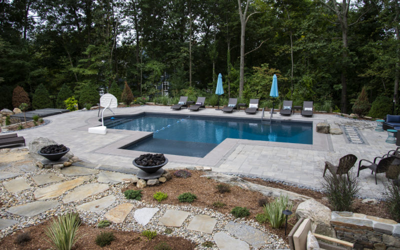 Custom inground pool installed by Majestic Pools