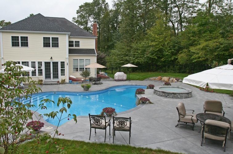 Custom inground pool installed by Majestic Pools