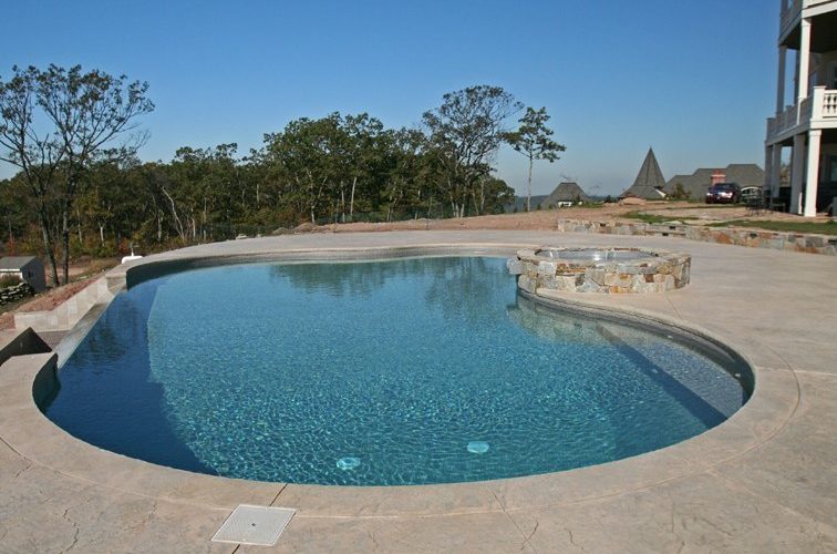 Custom inground pool installed by Majestic Pools