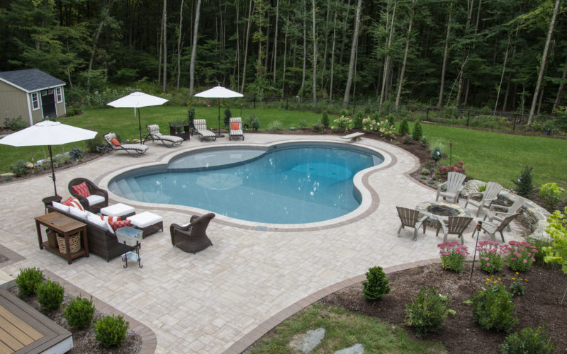 Custom inground pool installed by Majestic Pools