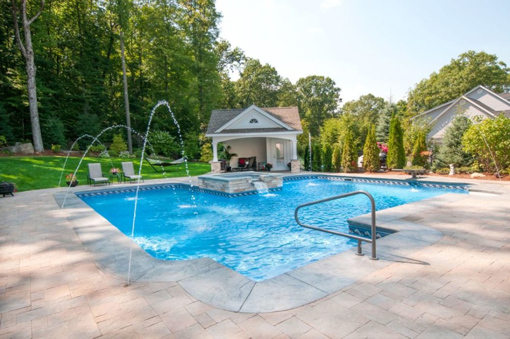 Custom inground pool installed by Majestic Pools