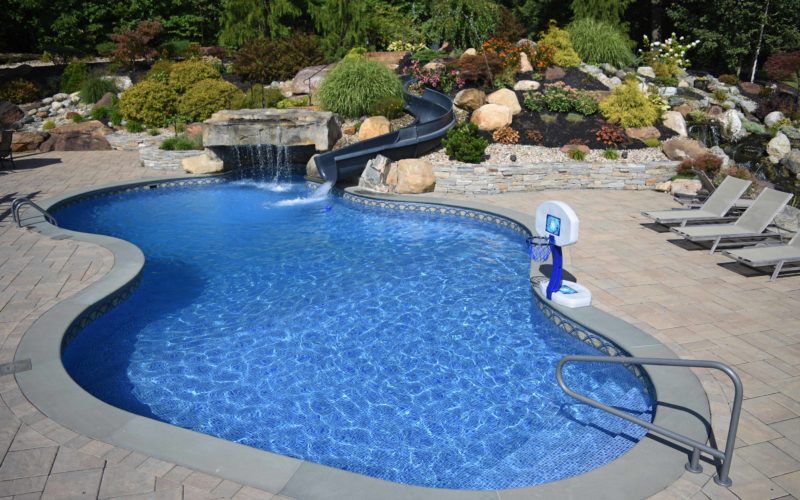 Custom inground pool installed by Majestic Pools