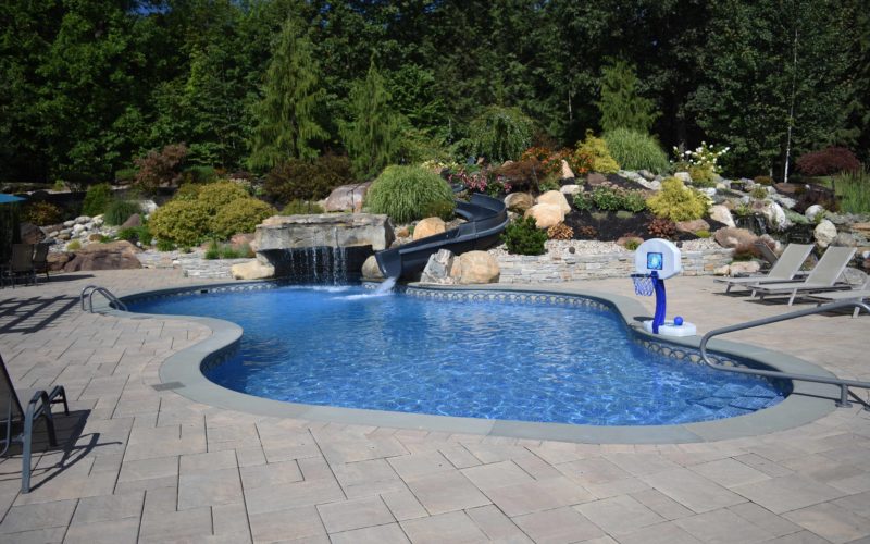 Custom inground pool installed by Majestic Pools